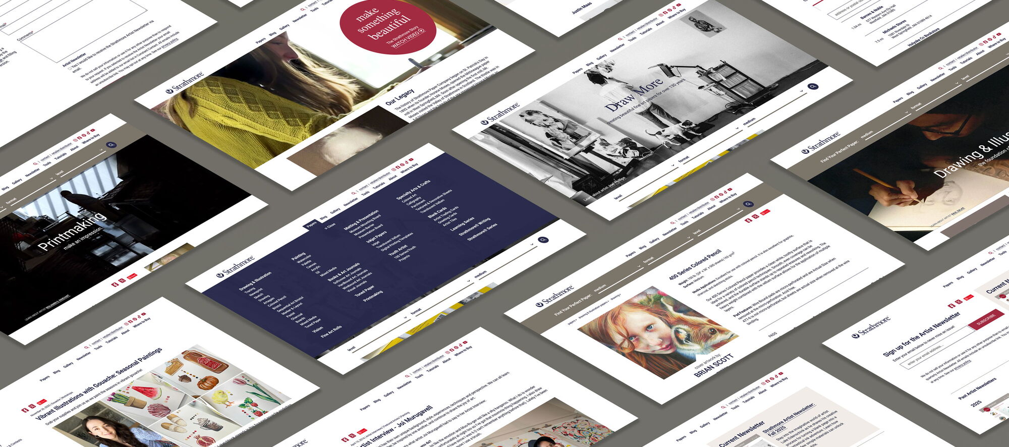 Strathmore Website screenshots