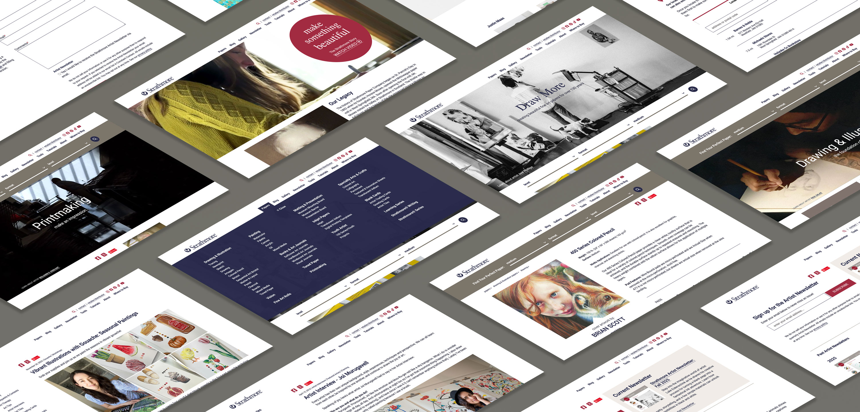 Strathmore Website screenshots